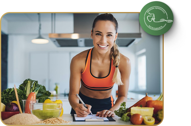 A Nutricionista Amanda Rodrigues oferece acompanhamento nutricional individualizado, combinando ciência e personalização para melhorar a sua qualidade de vida e performance esportiva.
